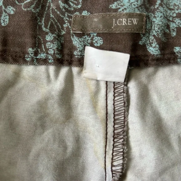 J.Crew Women’s Preloved Vintage Brown Floral Chino Shorts, Size 8 - Picture 4 of 6